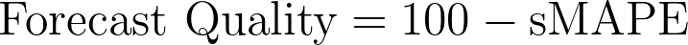 The formula for forecast quality