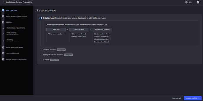 Select Retail demand option